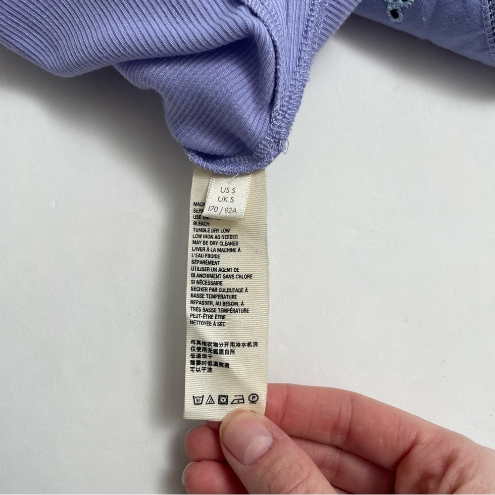 NWT FREE PEOPLE WE THE FREE oversized purple top in “cornflower combo” - Picture 9 of 10